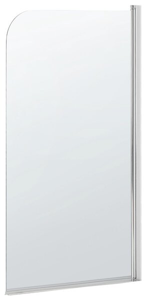 Badkarsskärm Transparent härdat glas med aluminium 140 x 70 cm Justerbar Minimalistisk Beliani