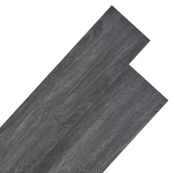 Ej självhäftande PVC-golvplankor 4,46 m² 3 mm svart