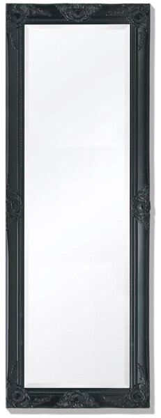 Väggspegel i barockstil 140x50 cm svart
