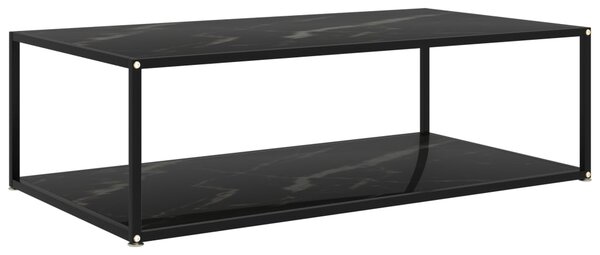 Soffbord svart 120x60x35 cm härdat glas