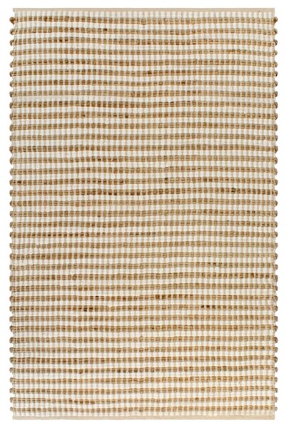 Matta handvävd jute 120x180 cm beige och vit