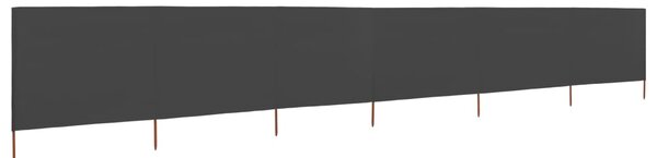 Vindskydd 6 paneler tyg 800x80 cm grå