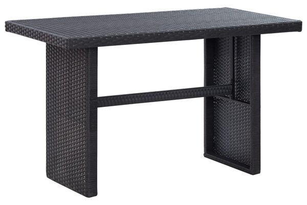 Trädgårdsbord svart 110x60x67 cm konstrotting