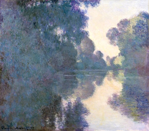 Bildreproduktion Morning on the Seine, Effect of Mist, Claude Monet
