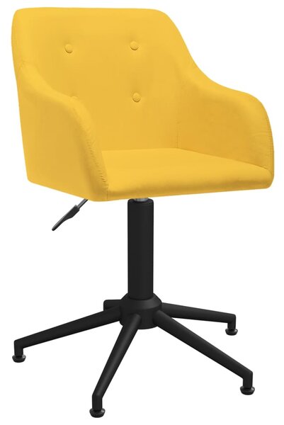 Snurrbar kontorsstol gul tyg
