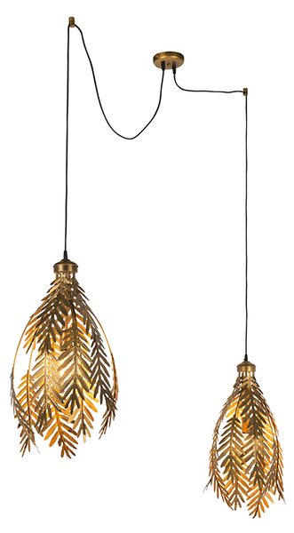 Taklampa 'Botanica ' Retro guld - Passande för LED / Inomhus