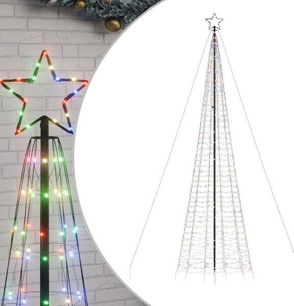 Julgransbelysning med markspett 1534 LEDs färgglad 500 cm