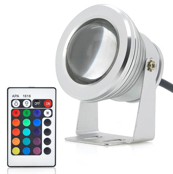 10W utomhus RGB LED-lampa, färgskiftande med handkontroll