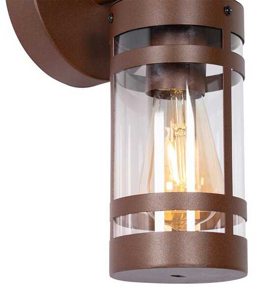 Vägglampa utomhus rostbrun IP44 Ljus-mörk sensor - Ruben