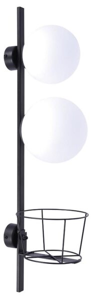 Zuma Line 5002 - Vägglampa PLANT 1xE27/40W/230V + 1xE14/40W svart