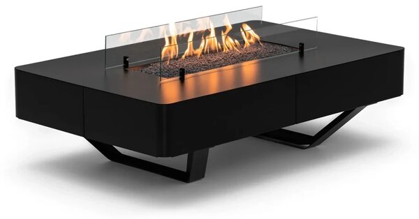 Rio Table - eldbord för utomhusbruk - Planika Fires - Färg: Svart - Storlek: 106 cm x 35,6 cm x 66 cm