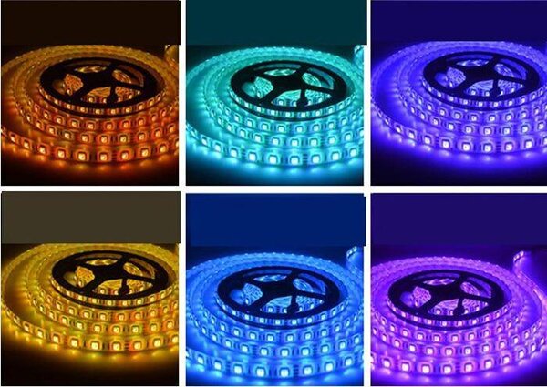 Vattentät RGB LED-Ljusslinga 5m, 14.4w/m, 60 LED/m - RGB