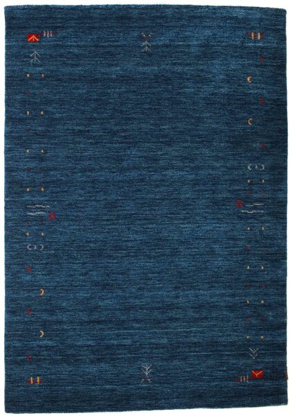 Gabbeh Loom Frame Matta - Mörkblå 140x200