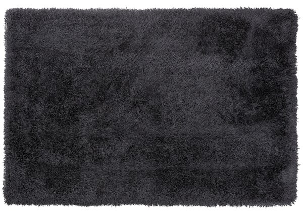 Trasmatta Svart Polyester Rektangulär 200 x 300 cm Beliani