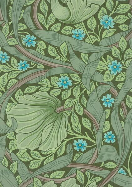 Bildreproduktion Wallpaper Sample with Forget-Me-Nots, c.1870, Morris, William