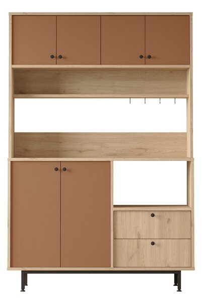 Donae Highboard Ek/Röd -