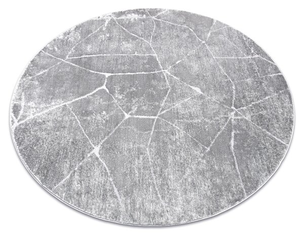 Modern MEFE matta Circle 2783 Marble - structural två nivåer av hudna grå