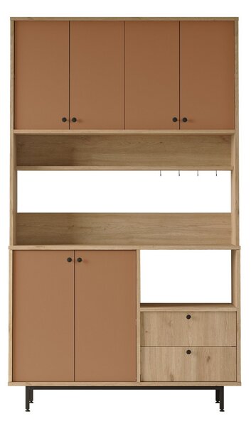 Donae Highboard Ek/Röd -