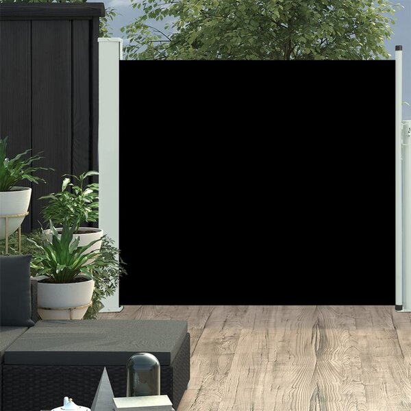 Infällbar sidomarkis 100x300 cm svart