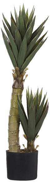 Konstgjord Aloe Vera Grön och Svart Syntet 90 cm Material Dekorativt inomhustillbehör Beliani