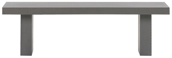 2-sits Utomhusbänk 150 x 40 cm i Grå Färg Betong Effekt i Modern Industriell Stil Beliani