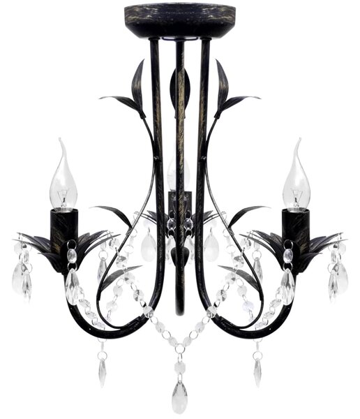 Takkrona i Art Nouveau-stil 3-armad svart