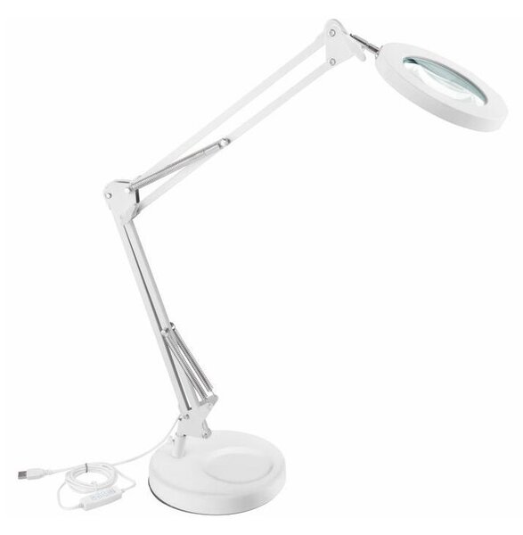 Extol - LED Dimbar bordslampa med ett förstoringsglas LED/8W/5V 2900/4500/7500K vit