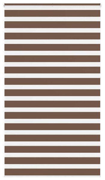 Rullgardin zebra brun 125x230 cm tyg bredd 120,9 cm polyester