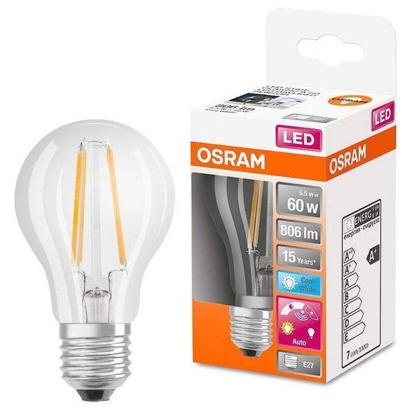 LED glödlampa med sensor VINTAGE E27/6,5W/230V 4000K - Osram