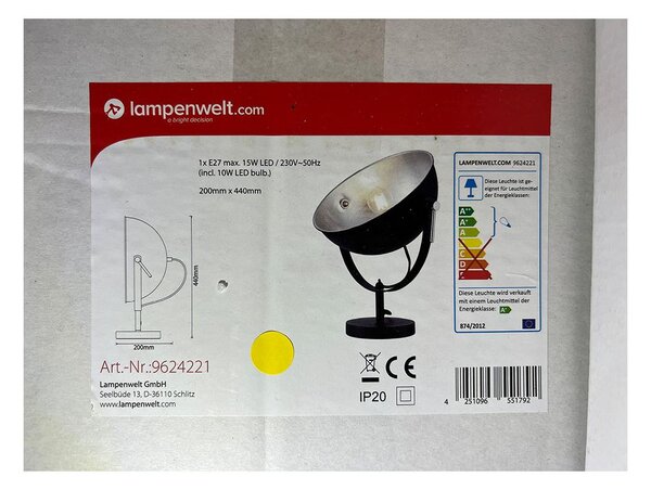 Lampenwelt - LED RGBW Ljusreglerad bordslampa MURIEL 1xE27/10W/230V Wi-Fi