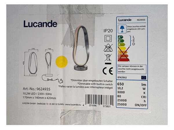 Lucande - LED Dimbar bordslampa XALIA LED/10,2W/230V