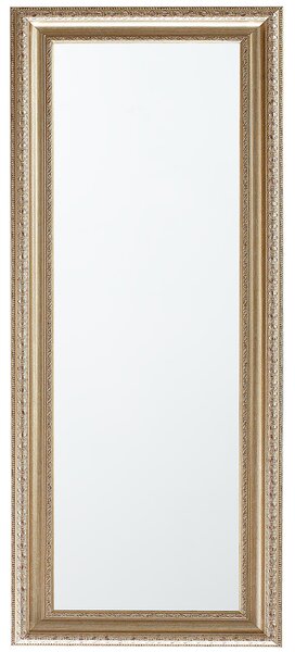 Stående Spegel Guld Silver 51 x 141 cm Rektangulär Ram Golv Dekoration Vardagsrum Sovrum Beliani