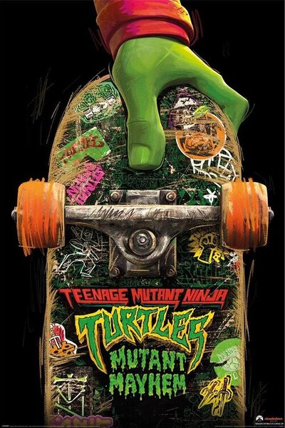 Poster, Affisch Teenage Mutant Ninja Turtles: Mutant Mayhem - Skate Board, (61 x 91.5 cm)