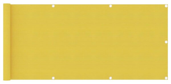 Balkongskärm gul 75x400 cm HDPE