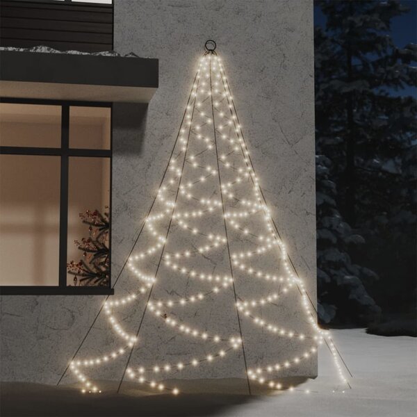 Hängande julgran med metallkrok 260 varmvita LED 3 m inne/ute