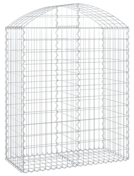 Gabion bågformad 100x50x120/140 cm galvaniserat järn