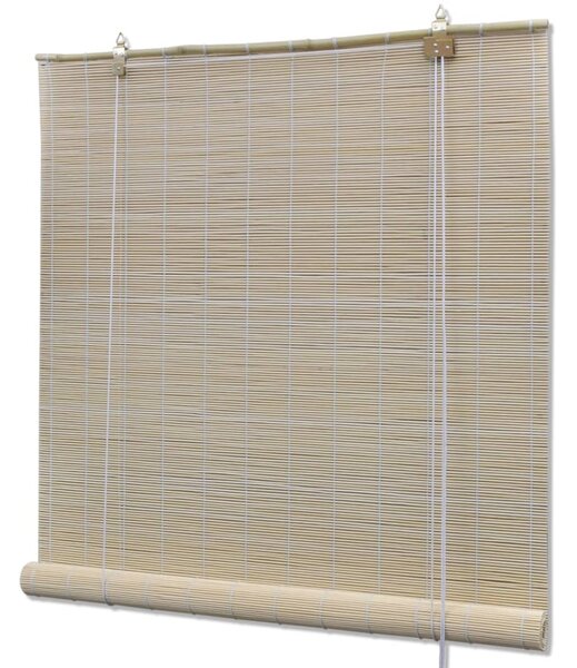 Rullgardin naturlig bambu 2 st 120x160 cm