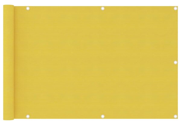 Balkongskärm gul 90x400 cm HDPE
