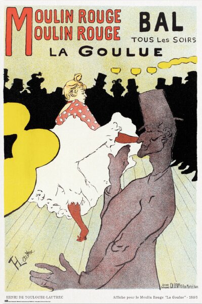 Poster, Affisch Moulin Rouge - La Goulue