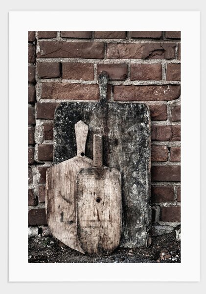 Rustic cutting boards poster - 30x40