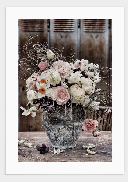 Bouquet in rustic vase poster - 30x40