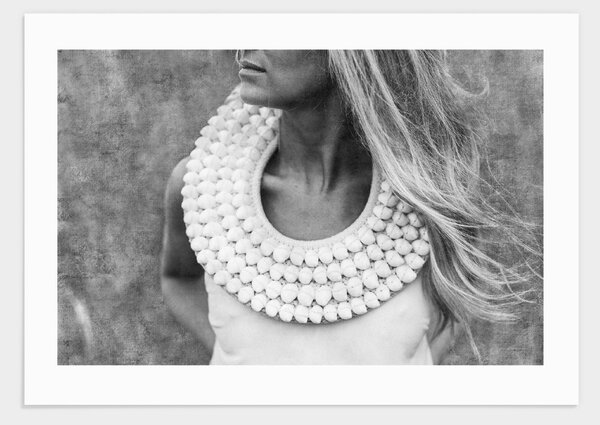 White seashell necklace poster - 21x30