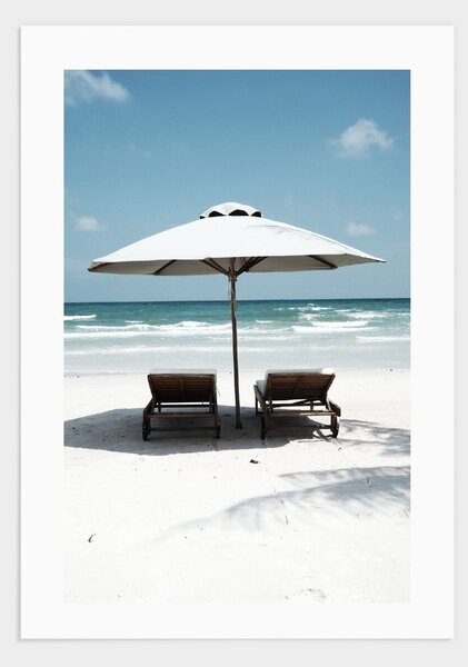 Tropical sunbeds poster - 30x40