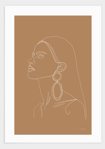 Woman with earrings poster - 30x40
