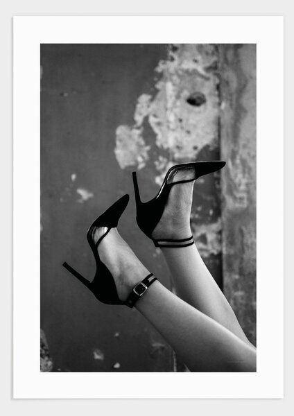 Black high heels poster - 21x30