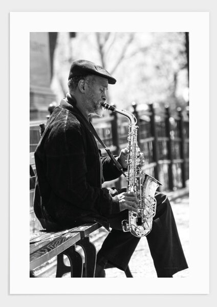 Saxophone man new york poster - 21x30