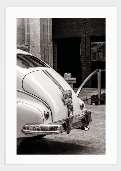 Retro pontiac car poster - 21x30