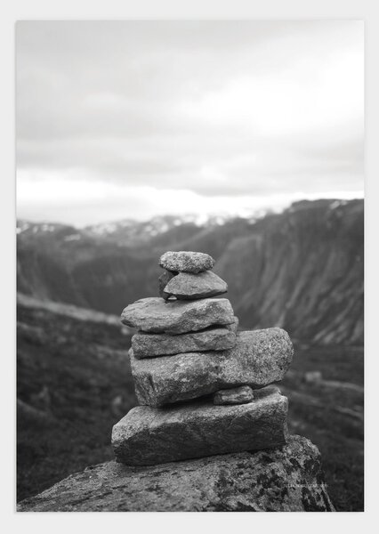 Norway stones poster - 21x30