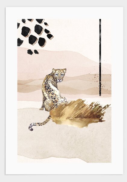 Gepard illustraton poster - 30x40