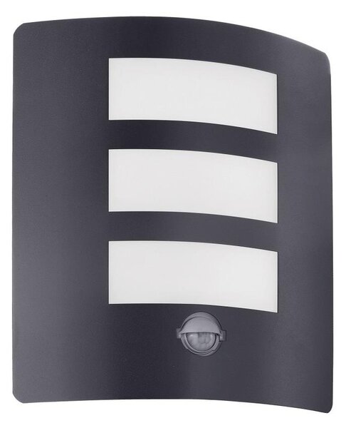 Eglo 74018 - Utomhus vägglampa med sensor RASCINO 1xE27/40W/230V IP44